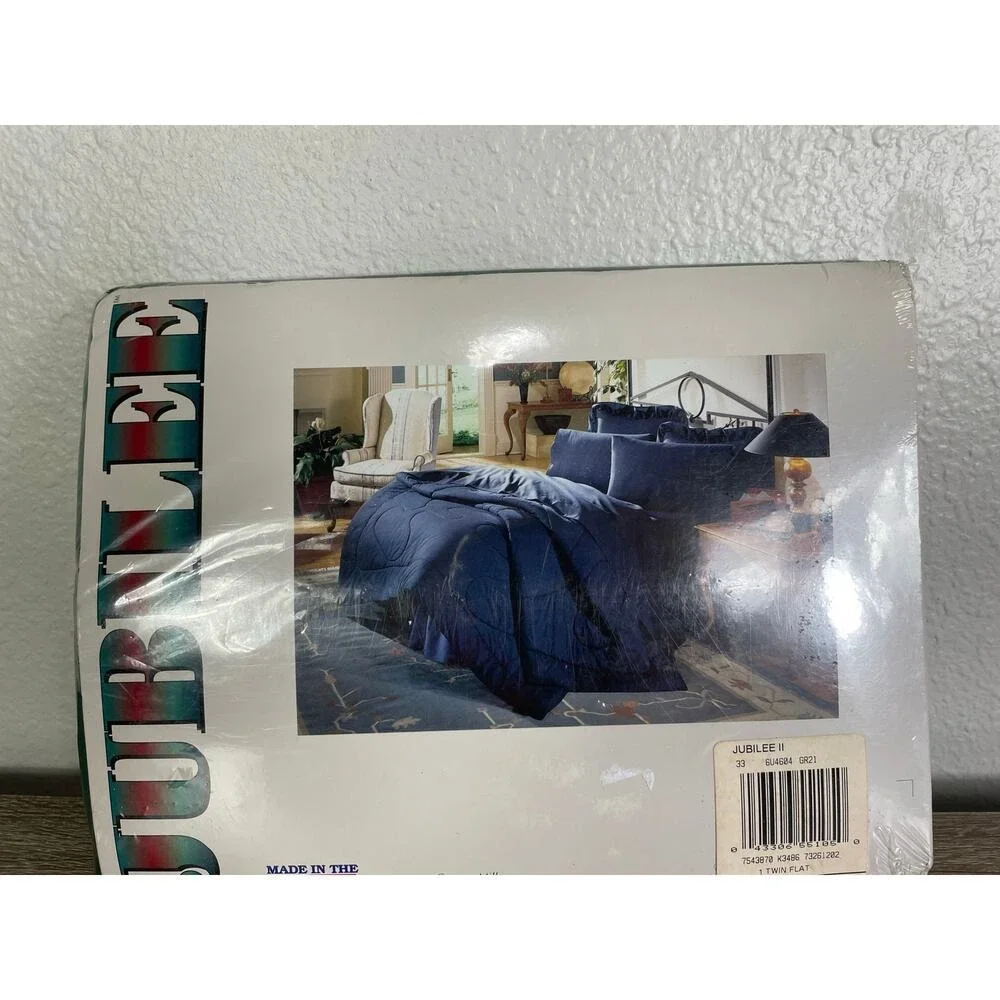Vintage Cannon Jubilee II Twin‎ Flat Sheet Percale 180 Cotton USA Made 90s NEW